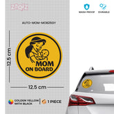Durable Mom on Board Decal for Long Trips
